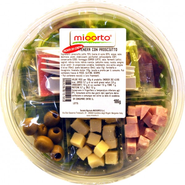 Mioorto insalata tenera con prosciutto gr.186