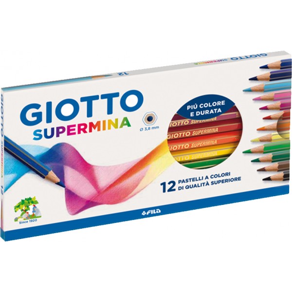 pastello giotto 12 colori supermina