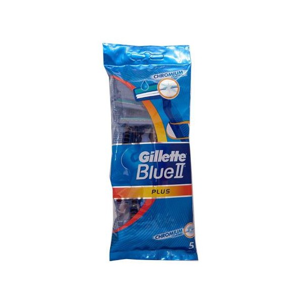 Gillette blue ii plus chromium x 5 Gillette blue ii plus chromium x 5