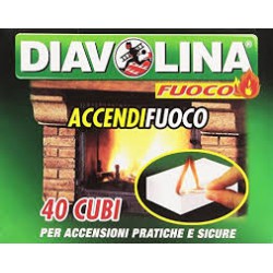 Diavolina accendifuoco x40