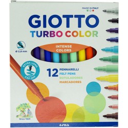 Pennarelli Giotto turbo color 12 colori
