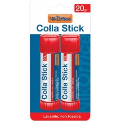 Colla stick nikoffice gr.20 blister x2