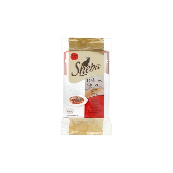 Sheba delices du jour pollo manzo consiglio gr.50x6
