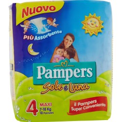 Pampers Sole e Luna Maxi x18