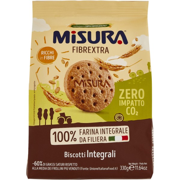 Misura Fibrextra Biscotti Integrali gr. 330