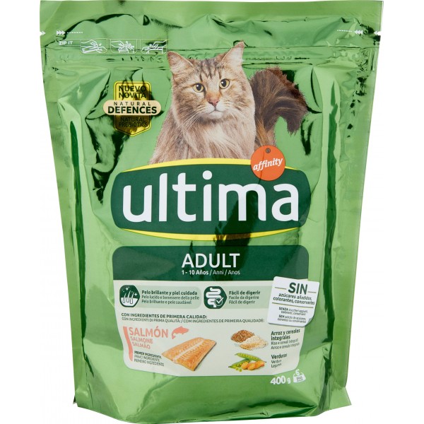 Ultima Cat Adult 1-10 Anni Salmone e riso 400 gr.