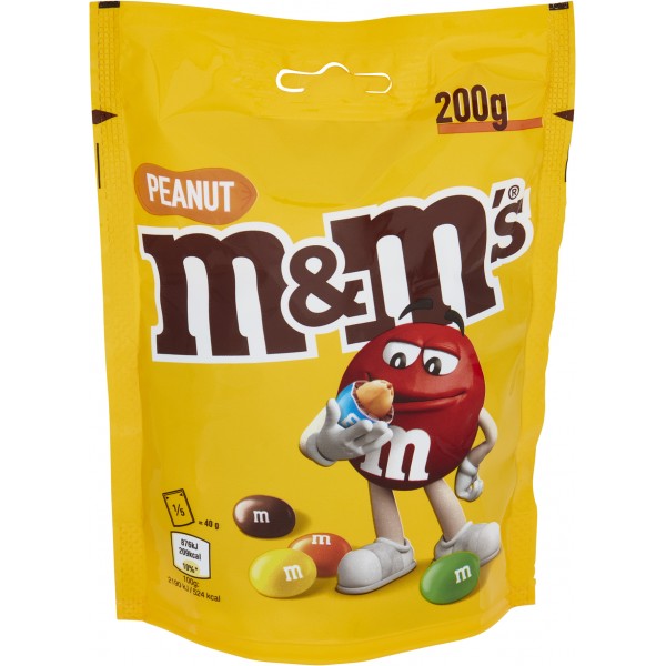 10 sacchetti da 275g di m&m's Peanut