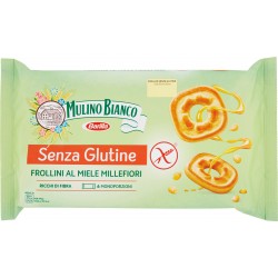 Mulino Bianco Biscotti Fior di Miele Senza Glutine Frollini al Miele 250 gr.