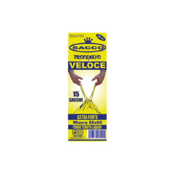 Bz sacco immondizia veloce profumato giallo lt.28 cm.55x65 Bz sacco immondizia veloce profumato giallo lt.28 cm.55x65