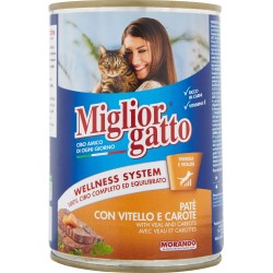 Migliorgatto Patè con Vitello e Carote 400 gr.