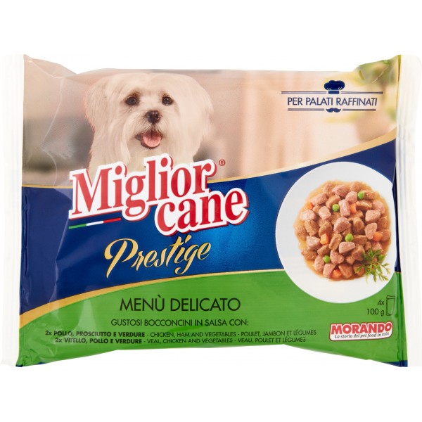 Migliorcane Prestige Doppio Menù Delicato Cibo Per Gatti 4 Bustine