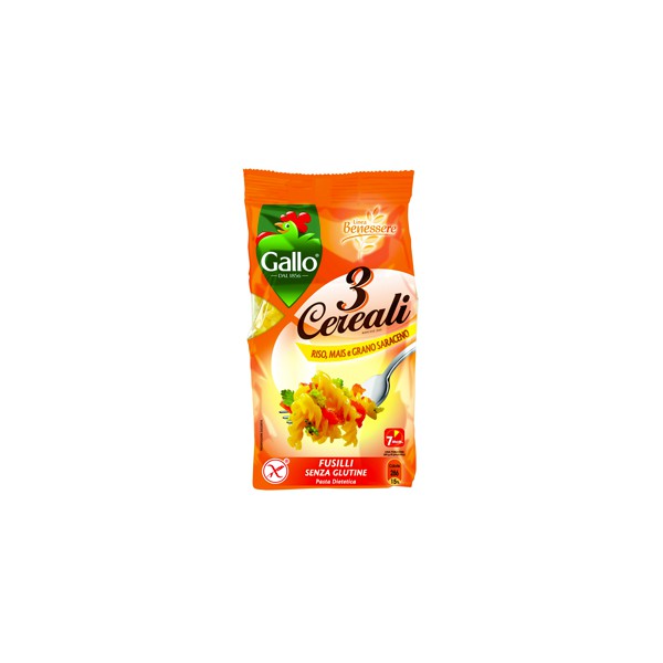 Gallo pasta 3 cereali fusilli - gr.250