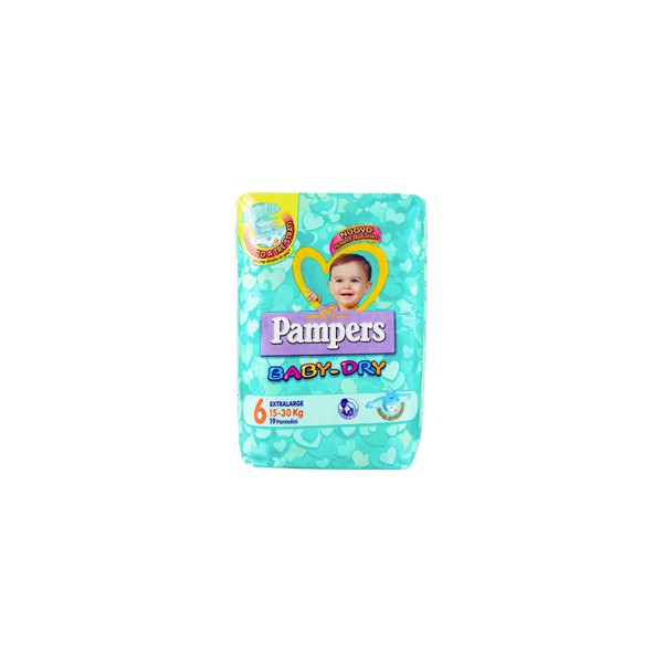 Pampers baby dry extralarge x19