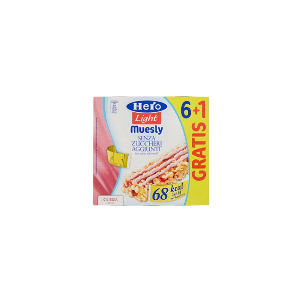 Hero light muesly ciliegia 6+1 - gr.140