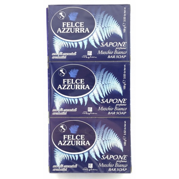 Saponetta Felce azzurra muschio bianco - gr.100 x3