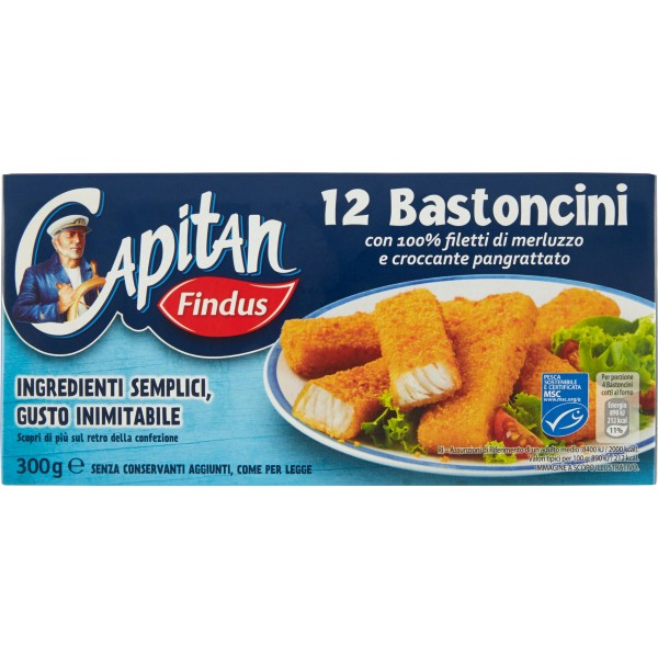 Capitan Findus 12 Bastoncini di Merluzzo 300 gr.