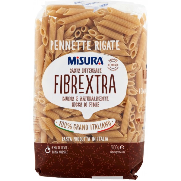 Misura pennette rigate integrale - gr.500