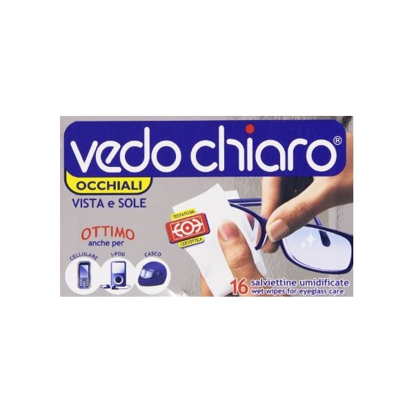 Vedo Chiaro Occhiali Salviette Umidificate 16 Pezzi