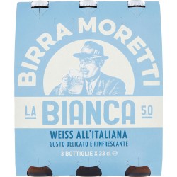 Moretti birra la bianca cl.33 clust. x3