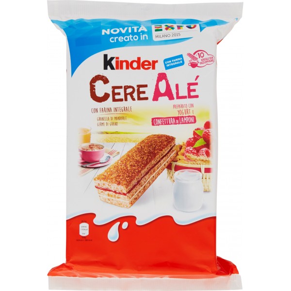 Kinder CereAlè Merendina Con Yogurt E Lamponi Conf. da 10 Brioches