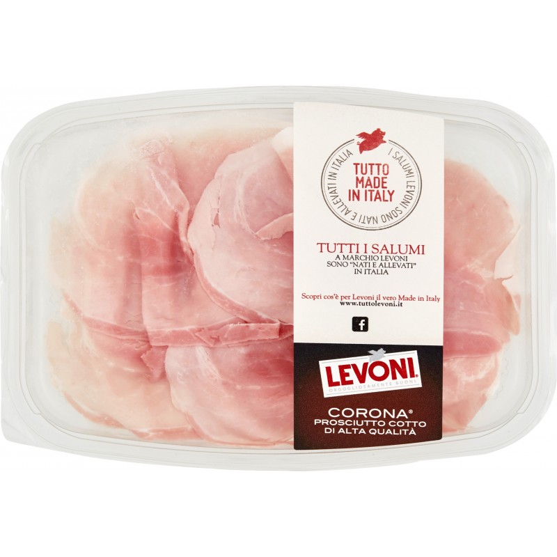 Levoni Corona Prosciutto Cotto Alta Qualità Affettato Vassoio gr. 100