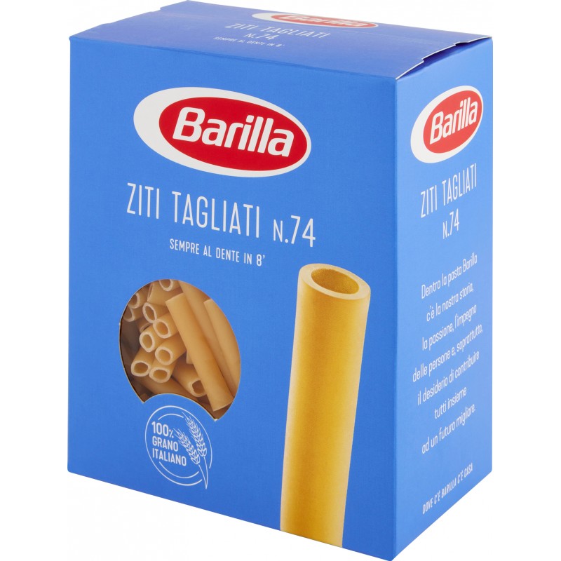 Pasta ziti tagliati barilla n.74 500 gr. Ordina su Cicalia.