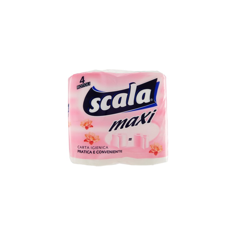 Scala carta igienica 4 maxi rotoli x2 veli