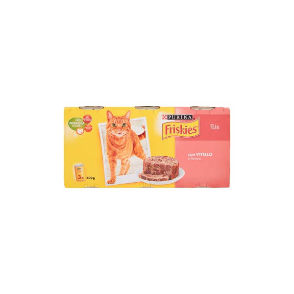 Friskies pate vit/verd. - gr.400 x3