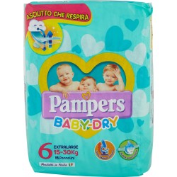 Pampers BABY DRY Extralarge x15
