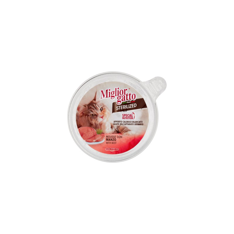 Migliorgatto mousee sterilized manzo - gr.85