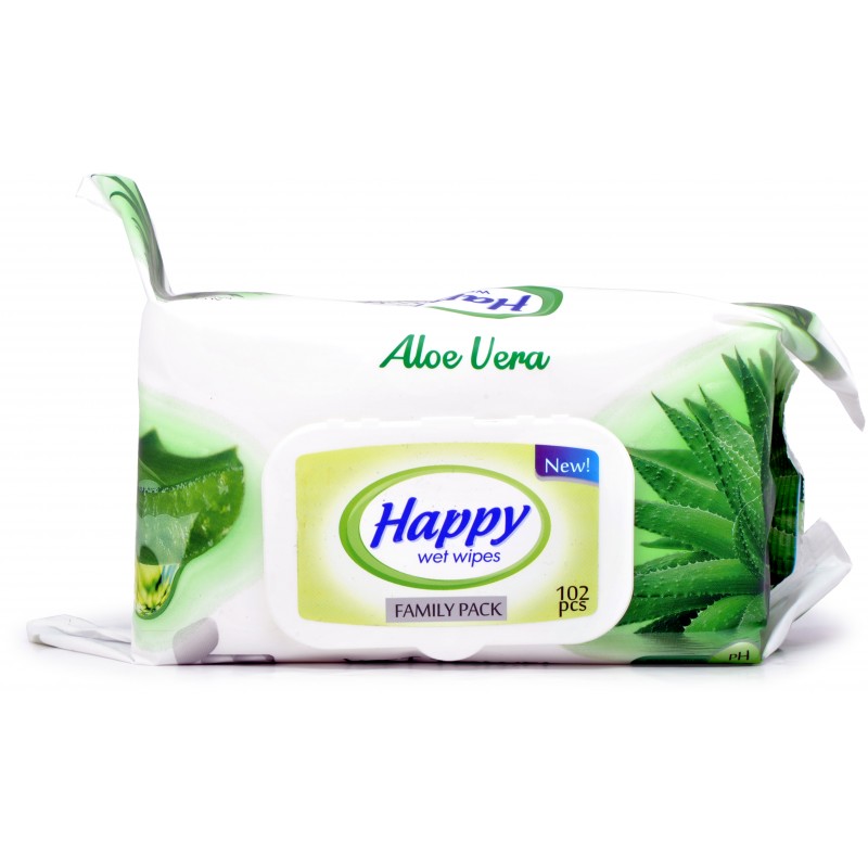 Happy salviette bimbi aloe vera x102