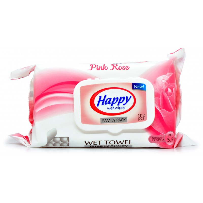 Happy salviette bimbi pink rose x102 Happy salviette bimbi pink rose x102
