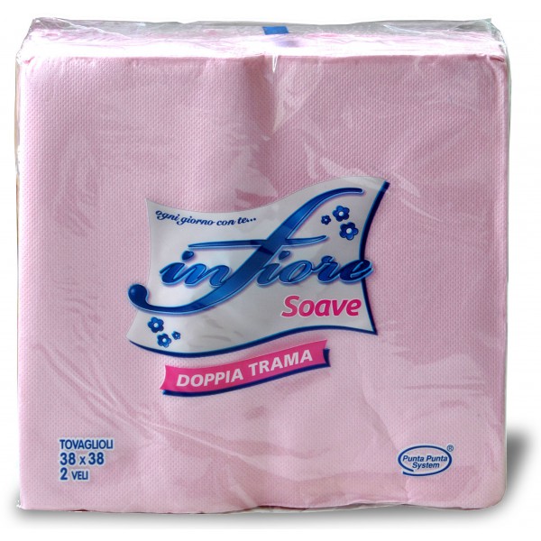 Infiore tovagliolo soave rosa 2 veli x36 Infiore tovagliolo soave rosa 2 veli x36