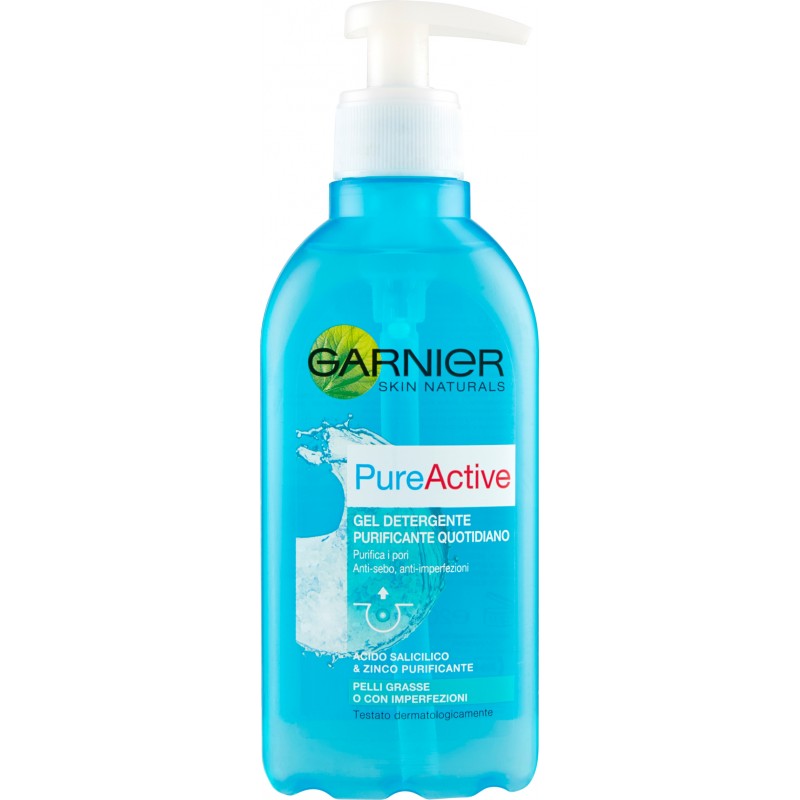 Garnier Skin Natural Pure Active Gel Detergente Viso Ml 200 Garnier Skin Natural Pure Active Gel Detergente Viso Ml 200