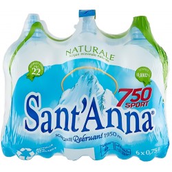 Sant'Anna acqua naturale tappo push pull cl.75 x 6