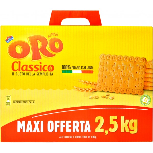 Oro Saiwa Classici Biscotti Secchi Confezione Risparmio 5 Pacchetti