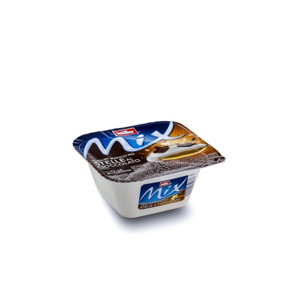 Müller Mix Yogurt bianco più stelle al cioccolato 150 gr.