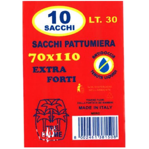 Tre palme sacco immondizia condominio nero x10 Tre palme sacco immondizia condominio nero x10