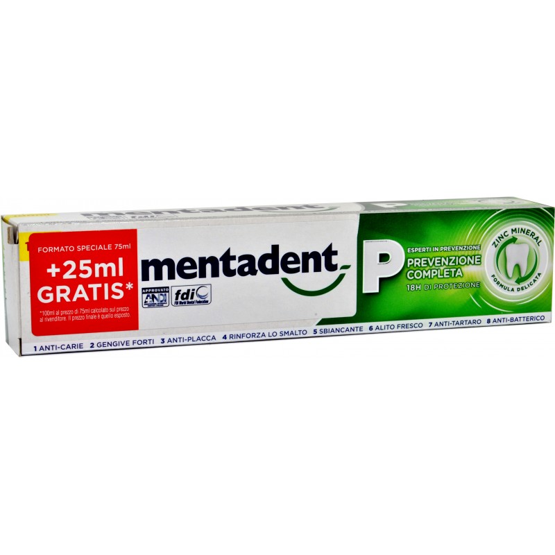 Mentadent P prevenzione completa ml.75+25 IV7731 Mentadent P prevenzione completa ml.75+25 IV7731
