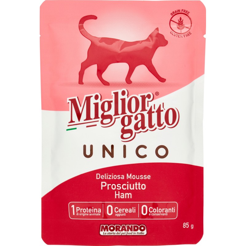 Migliorgatto Unico Deliziosa Mousse Prosciutto 85 gr.