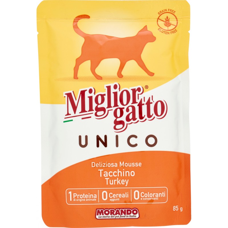 Migliorgatto Unico Deliziosa Mousse Tacchino 85 gr.