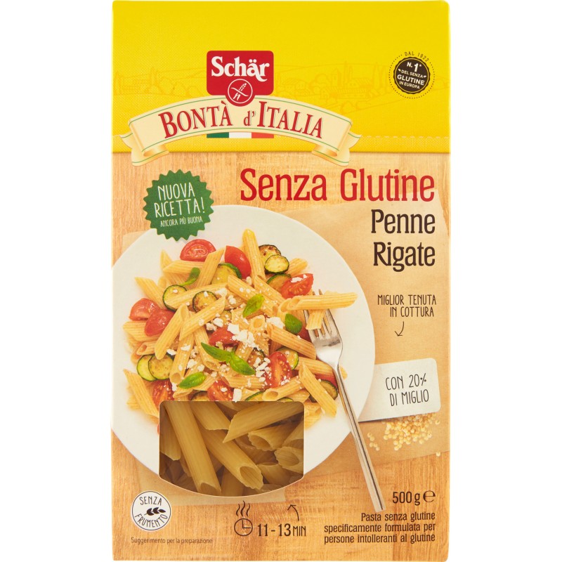 Schär Bontà d'Italia Penne Rigate senza glutine n. 21 500 g