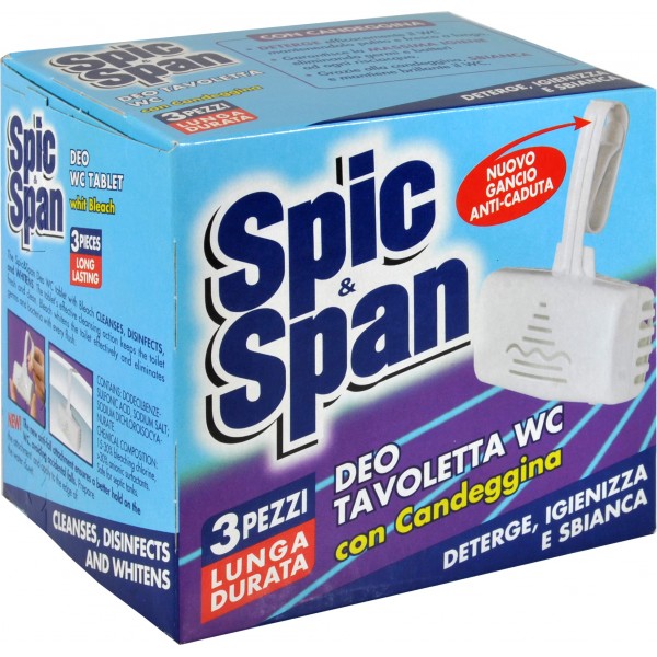 Spic&Span tavoletta wc con candeggina x3 Spic&Span tavoletta wc con candeggina x3