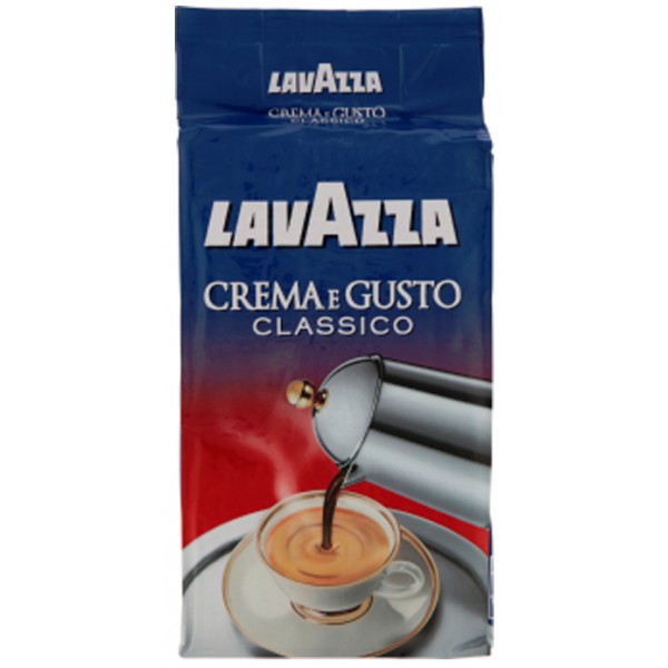 Caffè Macinato Crema e Gusto Classico 12x250 gr - Lavazza : :  Alimentari e cura della casa