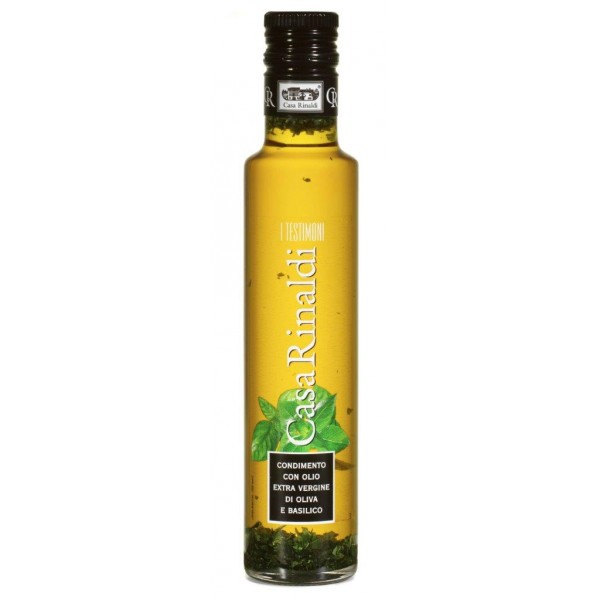 Casa Rinaldi olio extra vergine d'oliva con basilico ml.250