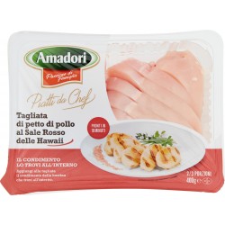 Amadori Piatti da Chef Tagliata di petto di pollo al Sale Rosso delle Hawaii 0,400 kg