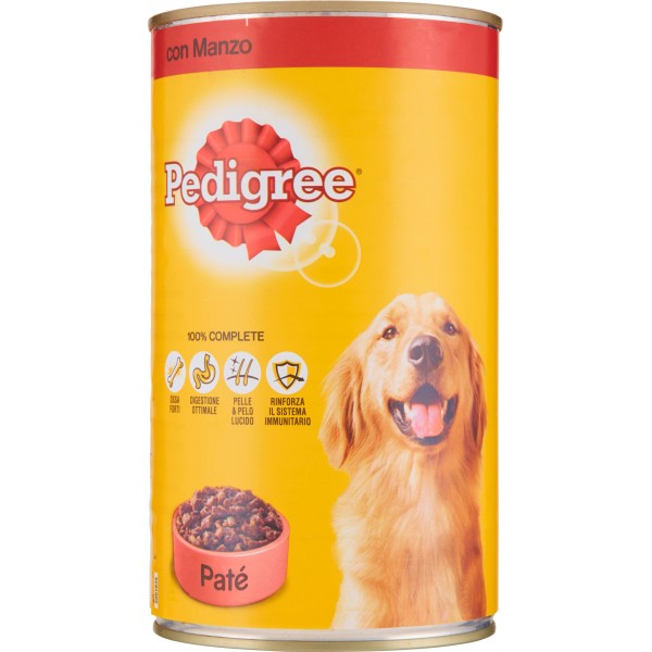 Pedigree Paté con Manzo lattina kg.1,23