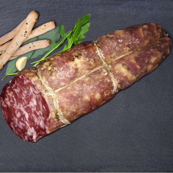 Salame nostrano con aglio Barilli trancio gr.500 Salame nostrano con aglio Barilli trancio gr.500