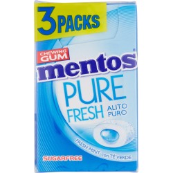 Mentos Pure Fresh 45 min Fresh Mint con Tè Verde gr.20 x 3