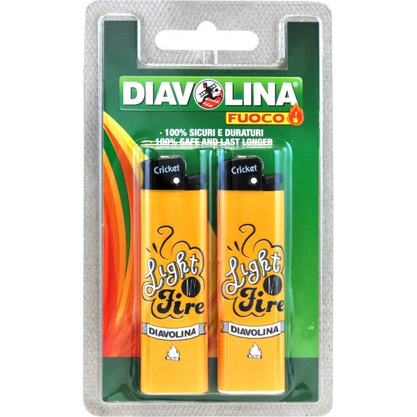 Diavolina accendini blister x2